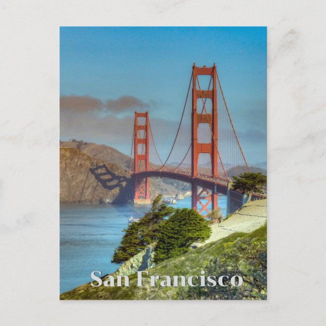 San Francisco Golden Gate Bridge California Travel Postcard (Front)