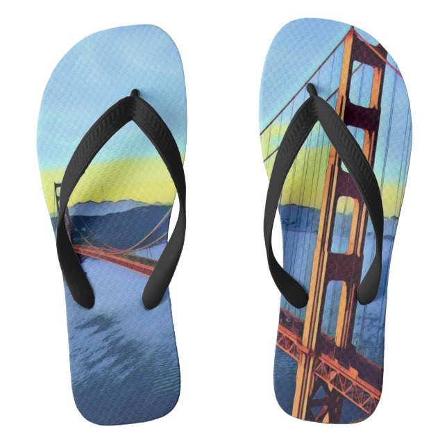San Francisco - GOLDEN GATE - Bridge Jandals (Footbed)