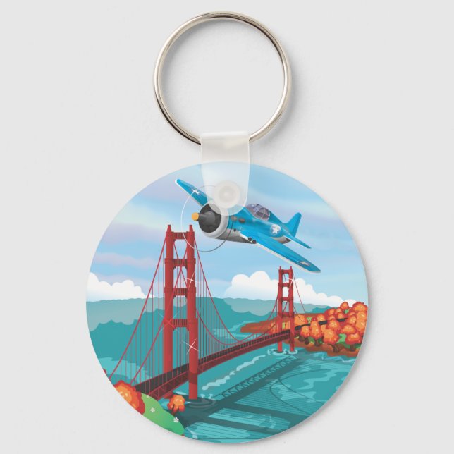 San Francisco Golden Gate Bridge Key Ring (Front)