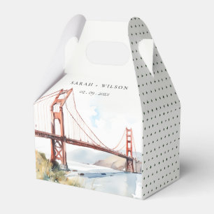 San Francisco Golden Gate Bridge Landscape Wedding Favour Box