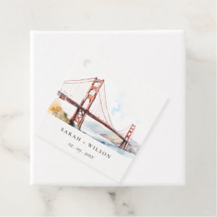 San Francisco Golden Gate Bridge Landscape Wedding Favour Tags