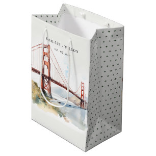 San Francisco Golden Gate Bridge Landscape Wedding Medium Gift Bag