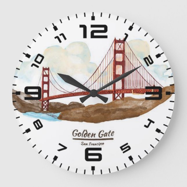 San Francisco Golden Gate Bridge Large Clock (Front)