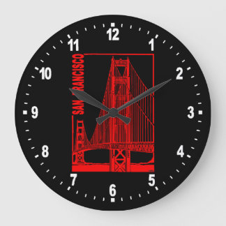 San Francisco-Golden Gate Bridge Large Clock