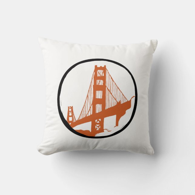 San Francisco, Golden Gate Bridge Pillow (Front)