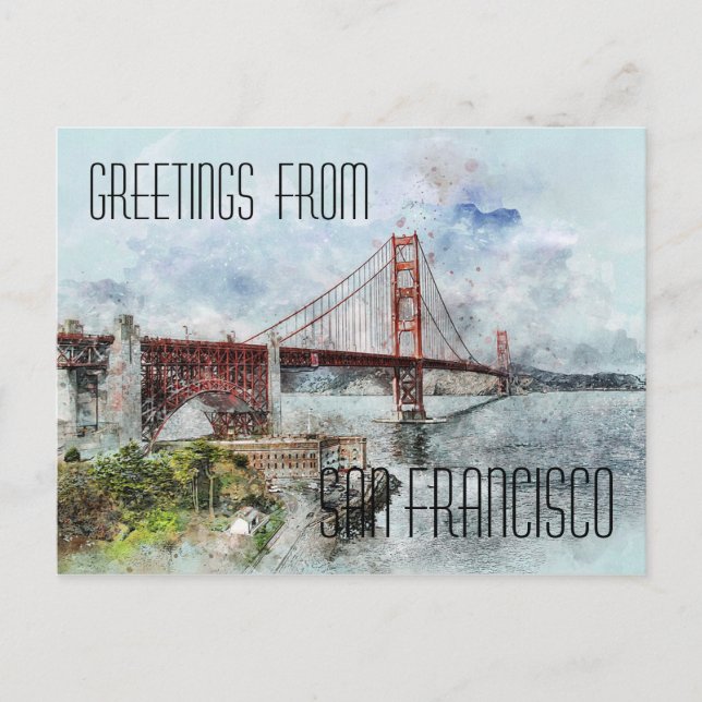 San Francisco Golden Gate Bridge Postcard (Front)