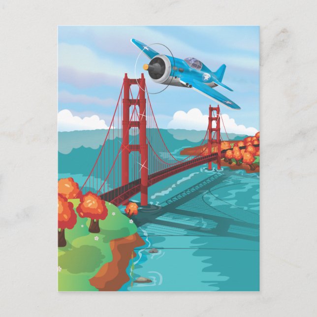 San Francisco Golden Gate Bridge Postcard (Front)