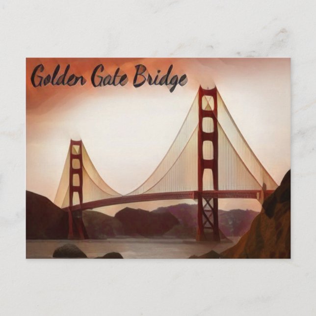 San Francisco Golden Gate Bridge Postcard (Front)