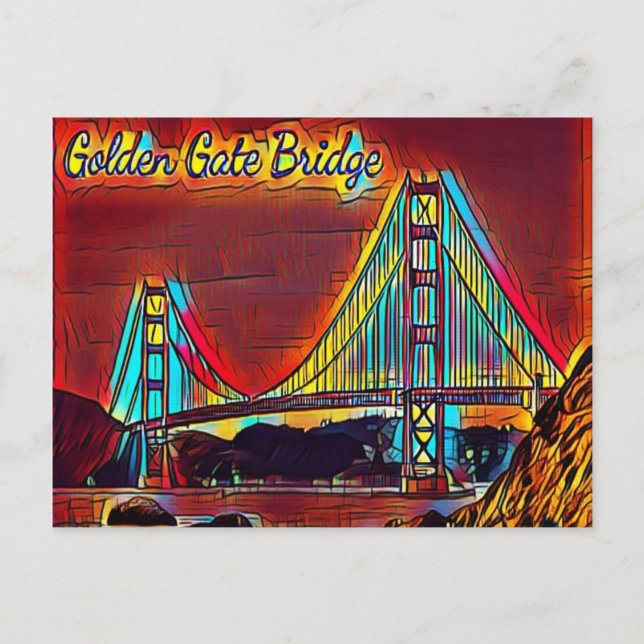 San Francisco Golden Gate Bridge Postcard (Front)