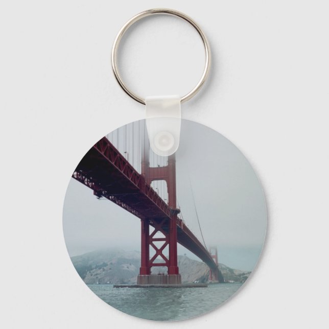 San Francisco Golden Gate Bridge - Postcard Key Ring (Front)