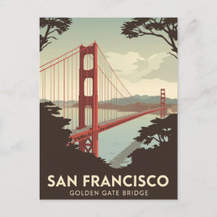 San Francisco Golden Gate Bridge View Postcard