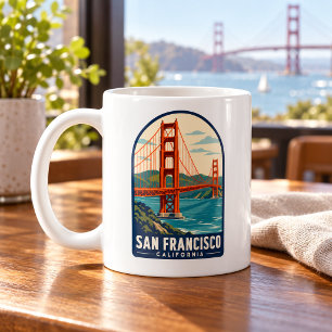 San Francisco Golden Gate Bridge Vintage Coffee Mug