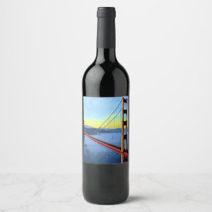 San Francisco - GOLDEN GATE - Bridge Wine Label