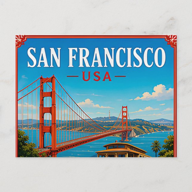 🌉 San Francisco Golden Gate Memory From Visit 🌉 Postcard (Front)