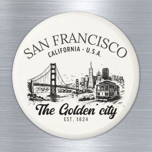 San Francisco Golden Gate Vintage Magnet