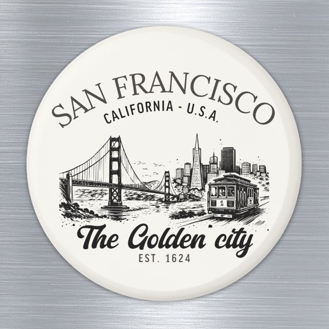 San Francisco Golden Gate Vintage Magnet (Creator Uploaded)
