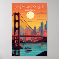 San Francisco Golden Gate vintage travel