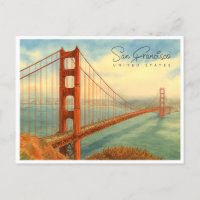 San Francisco Golden Gate Watercolor Travel