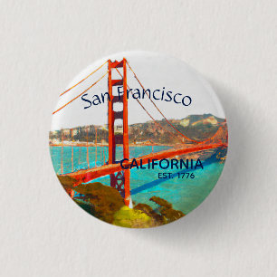San Francisco GoldenGate   3 Cm Round Badge