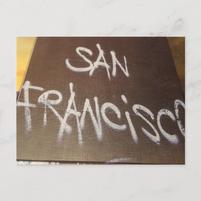 San Francisco Hand Painted Sign  Postcard (Front)