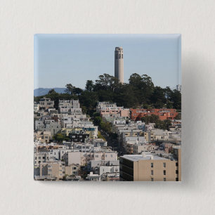 san francisco hill 15 cm square badge