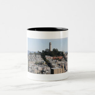 san francisco hill Two-Tone coffee mug