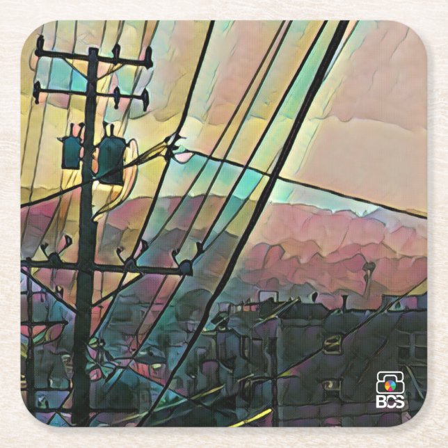 San Francisco Hills Paper Coaster (Front)