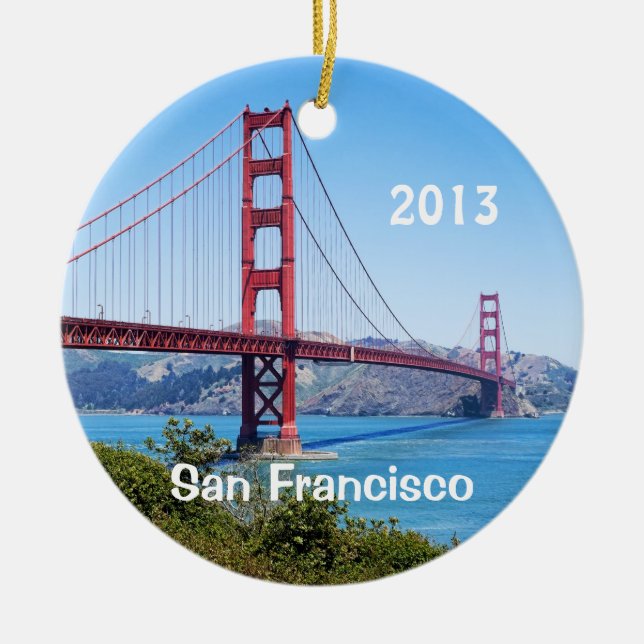 San Francisco Holiday 2 Sided Ornament (Front)