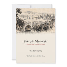 San Francisco Ink Wash We've Moved Card