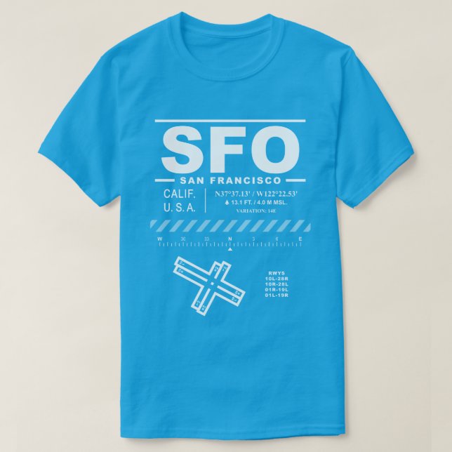 San Francisco International Airport SFO T-Shirt (Design Front)