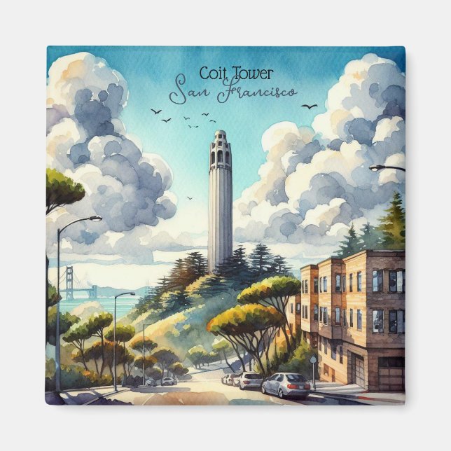  San Francisco Landmark Souvenir Magnet (Front)