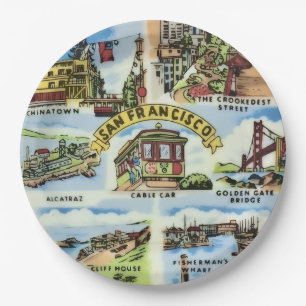 San Francisco Landmarks Party Plates