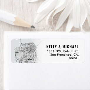 San Francisco Map Themed   Return Label