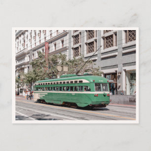 San Francisco Market Street Retro Trolley Postcard