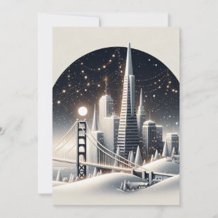 San Francisco Minimalist Elegance - Chic Winter Holiday Card