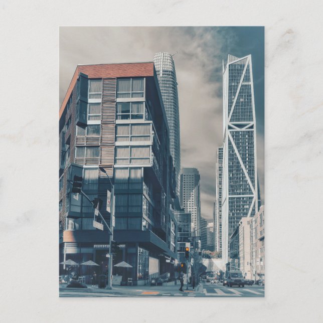 San Francisco Modern Cityscape Postcard (Front)