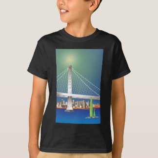San Francisco New Oakland Bay Bridge Cityscape T-Shirt