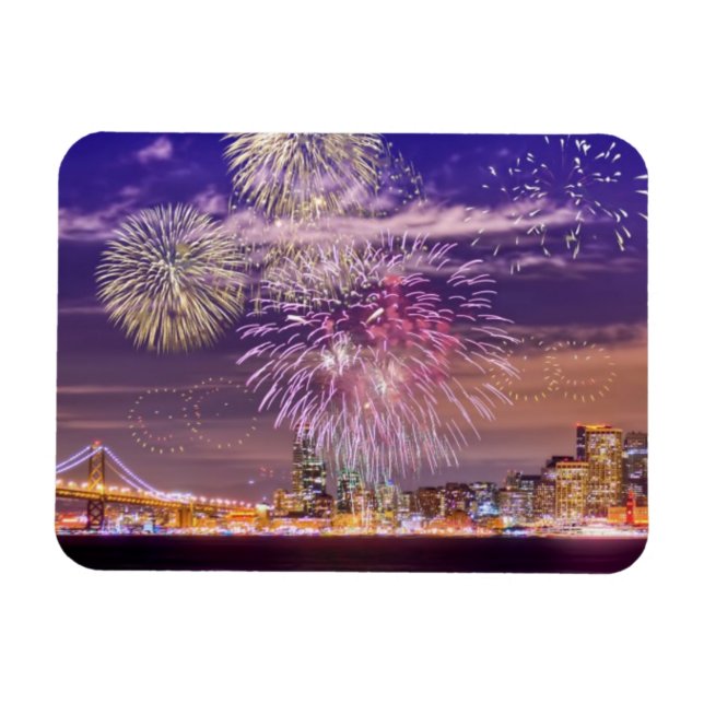 San Francisco New Year Fireworks Magnet (Horizontal)