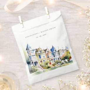 San Francisco Painted Ladies Landscape Wedding Favour Bags