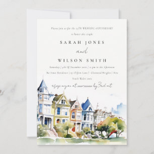 San Francisco Painted Ladies Wedding Anniversary Invitation