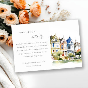 San Francisco Painted Ladies Wedding Details Enclosure Card