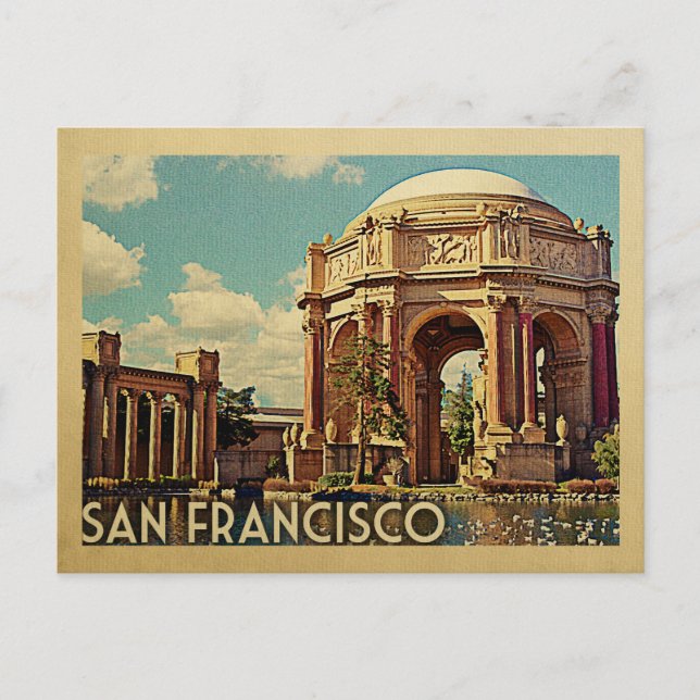 San Francisco Palace California Vintage Travel Postcard (Front)