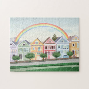 San Francisco Pastel Painted Ladies Jigsaw Puzzle