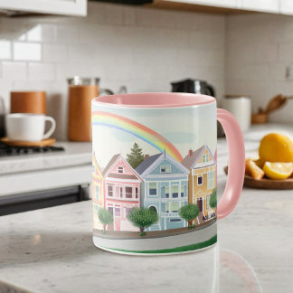San Francisco Pastel Painted Ladies Mug