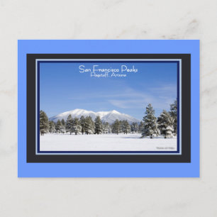 San Francisco Peaks Flagstaff Arizona In Snow Postcard