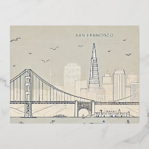 San Francisco Postcard   Golden Gate Bridge 