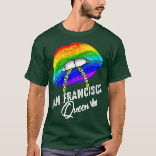 San Francisco Queen LGBTQ Gay Pride Rainbow Flag T-Shirt