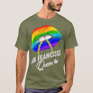 San Francisco Queen LGBTQ Gay Pride Rainbow Flag T-Shirt