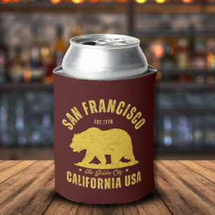 San Francisco Retro California Souvenir Can Cooler