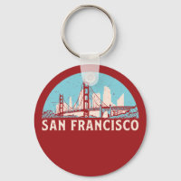 San Francisco Retro City Skyline Vintage Cityscape